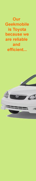 Our Geekmobile is Toyota because we are reliable and efficient