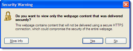 Do you want to view only the webpage content that was delivered securely?