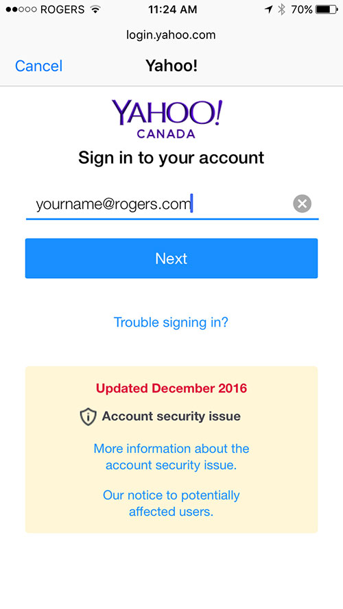 Sign in to Rogers Yahoo!